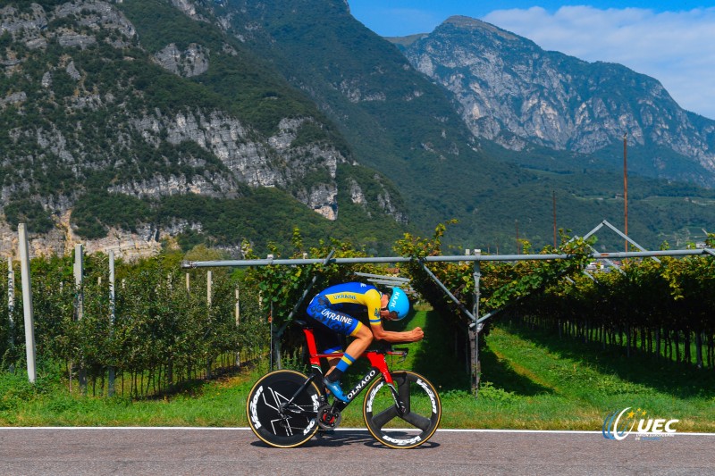 2021 UEC Road European Championships - Trento - Men Junior TT 22,5 km - 08/09/2021 - Maksym Varenyk (Ukraine) - photo Dario Belingheri/BettiniPhoto?2021